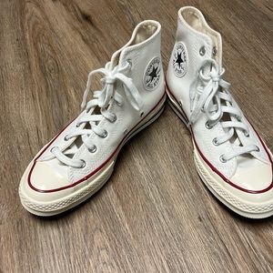 White Hightop Converse Size 6 Womens